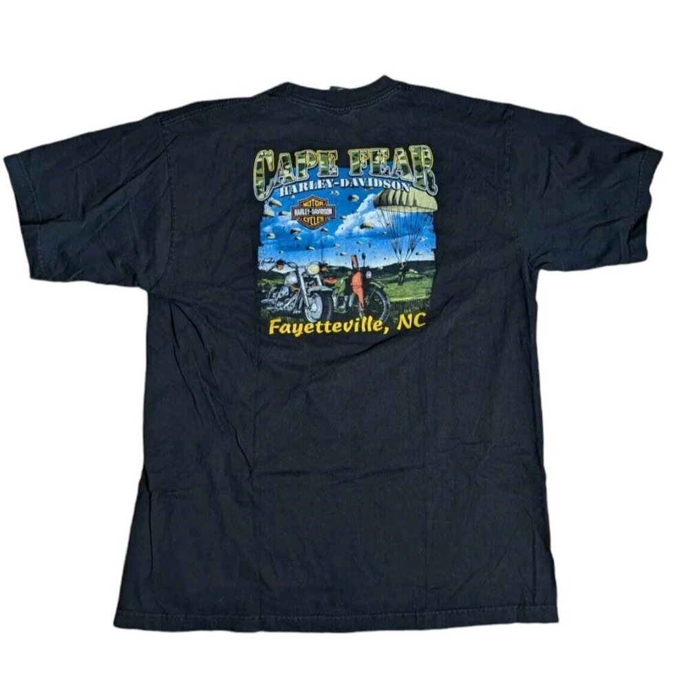 Harley Davidson Shirt Fayetteville NC Cape Fear XL Parachute Military
